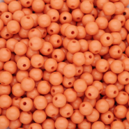 Perline in acrilico 6 mm lucido arancio corallo